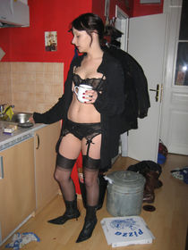 Very sexy milf maid in